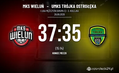 [PIŁKA RĘCZNA] MKS Wieluń – UMKS Trójka Ostrołęka 37:35. Po bramce przewagi w każdej połowie w I Lidze Mężczyzn (Grupa C)
