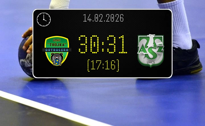 [PIŁKA RĘCZNA] Dramatyczna porażka UMKS Trójka Ostrołęka w I Lidze Mężczyzn (Grupa C) – 30:31 z AZS UMCS Lublin