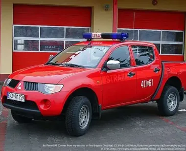 Strażacy z Ostrołęki ćwiczyli lądowanie śmigłowca LPR na komendzie