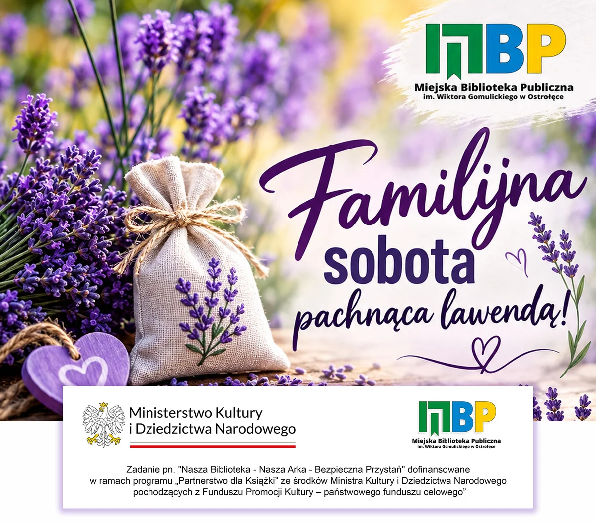 Grafika promocyjna wydarzenia Familijna sobota pachnąca lawendą