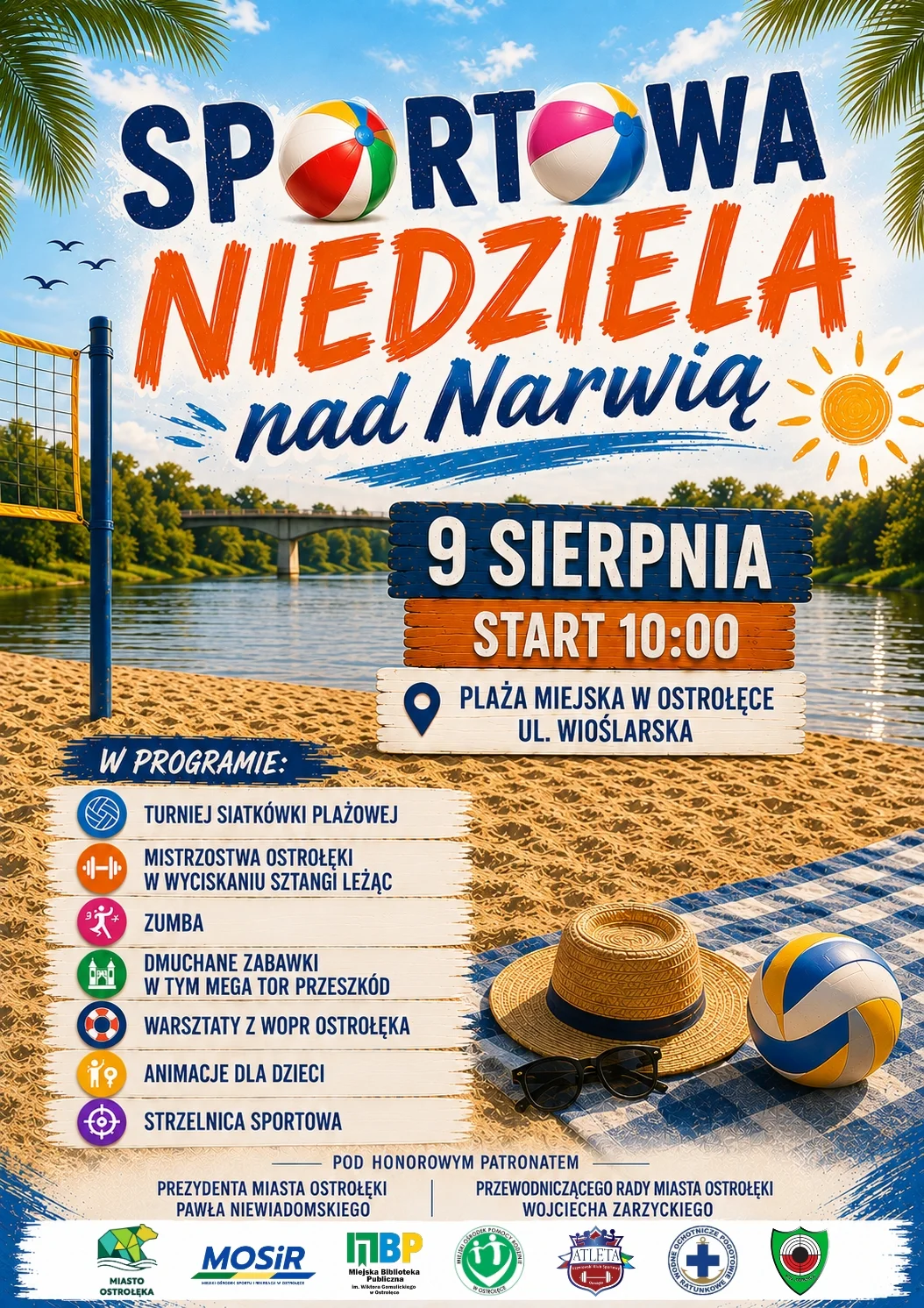 Grafika promocyjna wydarzenia Sportowa Niedziela nad Narwią