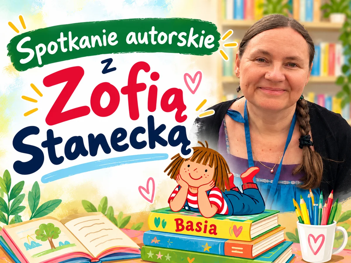 Grafika promocyjna wydarzenia Spotkanie z Zofią Stanecką o empatycznym pisaniu w Ostrołęce