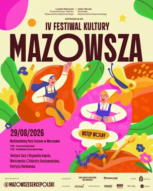 Grafika promocyjna wydarzenia IV Festiwal Kultury Mazowsza