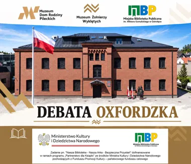 Grafika promocyjna wydarzenia Pierwszy etap debaty oxfordzkiej dla uczniów szkół średnich