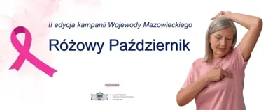 Grafika promocyjna wydarzenia Różowy Październik – II edycja kampanii Wojewody Mazowieckiego