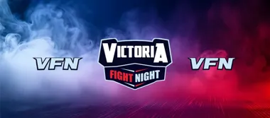 Grafika promocyjna wydarzenia Victoria Fight Night w Ostrołęce: gala MMA i kickboxingu w hali im. Gołasia