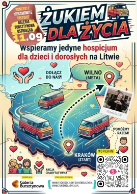 Grafika promocyjna wydarzenia Żukiem dla życia