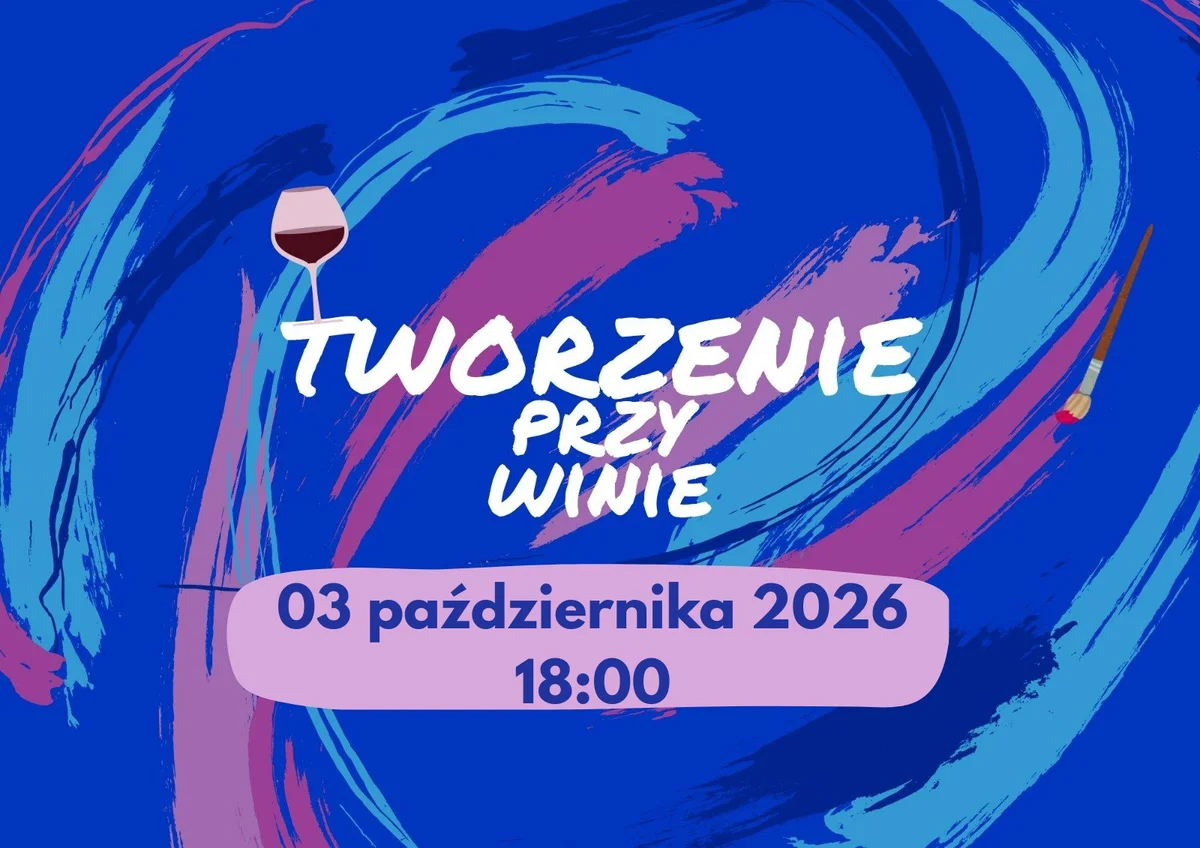 Grafika promocyjna wydarzenia Tworzenie przy winie: warsztaty artystyczne