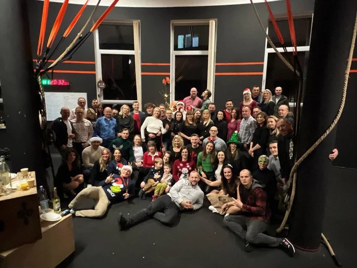 Grafika promocyjna wydarzenia Wigilia 2025 w CrossFit Ostrołęka — klubowe spotkanie świąteczne