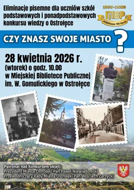 Ostrołęka sprawdzi pamięć młodych - ruszają pisemne eliminacje konkursu