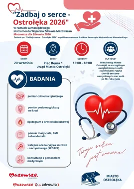 Bezpłatne badania serca w Ostrołęce. Sprawdzą ciśnienie i ryzyko