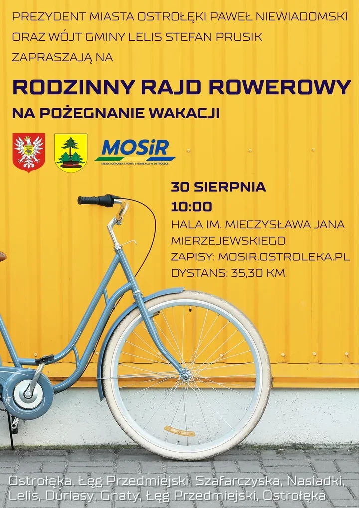 Rodzinny rajd rowerowy pod Ostrołęką. Trasa ma 35 kilometrów