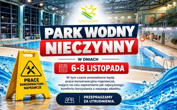 Park Wodny w Ostrołęce zostanie zamknięty na trzy dni. Zaplanowano prace