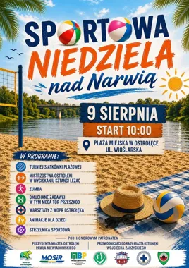 Sportowa niedziela nad Narwią połączy turniej, zumbę i atrakcje dla dzieci