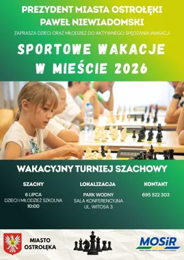 Szachy w wakacyjnej odsłonie. W Ostrołęce dzieci zagrają o puchar i medale