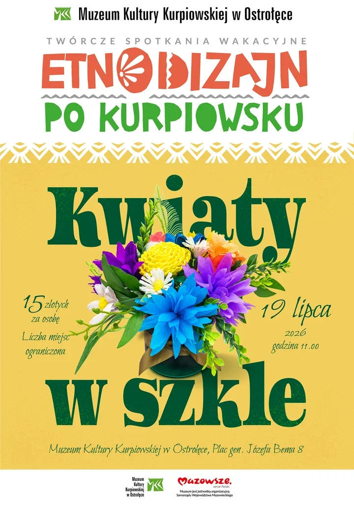 Kurpiowskie kwiaty w szkle - muzeum szykuje warsztaty z charakterem