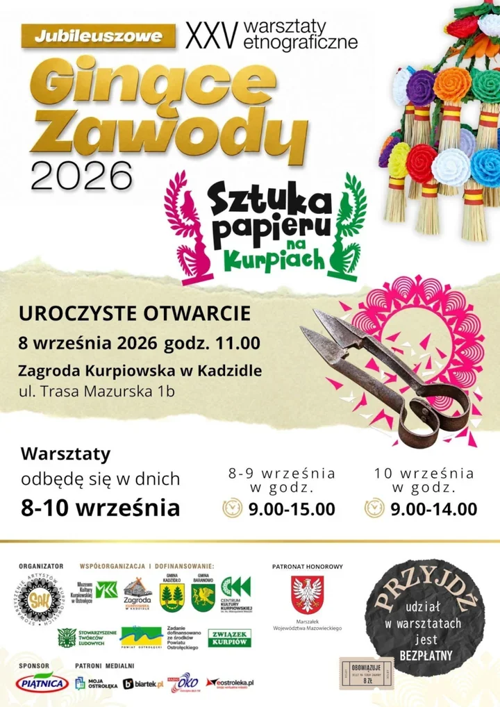 Papier, Kurpie i rzemiosło z bliska - jubileusz w Kadzidle