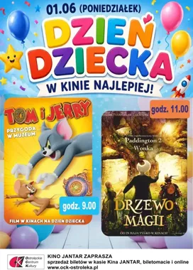 Tom i Jerry w Jantarze - Dzień Dziecka w Ostrołęce zacznie się od kina