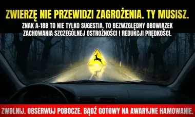 Dziki i sarny na jezdni - policja ostrzega przed porą świtu