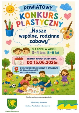 Rodzinne zabawy trafią na papier. W powiecie ogłoszono konkurs plastyczny